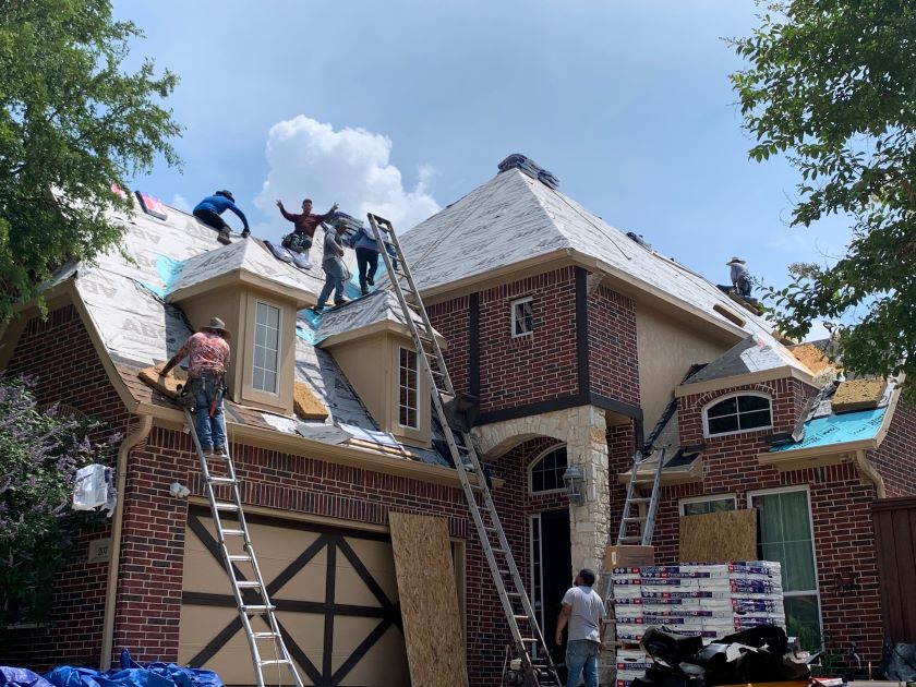 roof replacement after hail damage