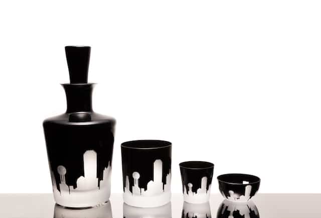 Dallas-Barware-Decanter-Double-Old-Fashioned-Vodka-Liqueur-Trinket-Bowl-Black-row