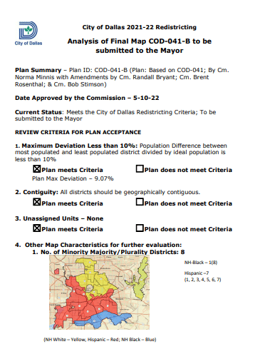 Dallas City Council Can’t Agree On Redistricting Modifications, Sets ...