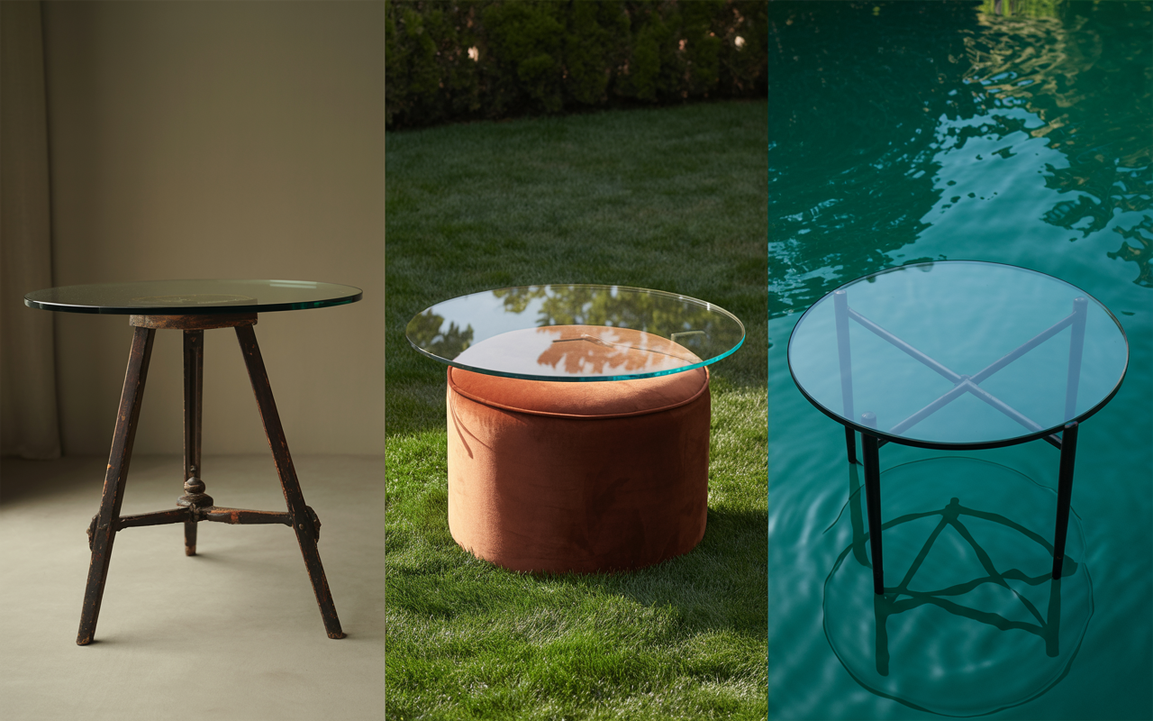 48 Inch Round Glass Table Top