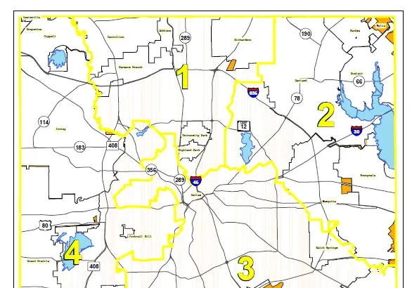 Unincorporated Area of the DFW Map