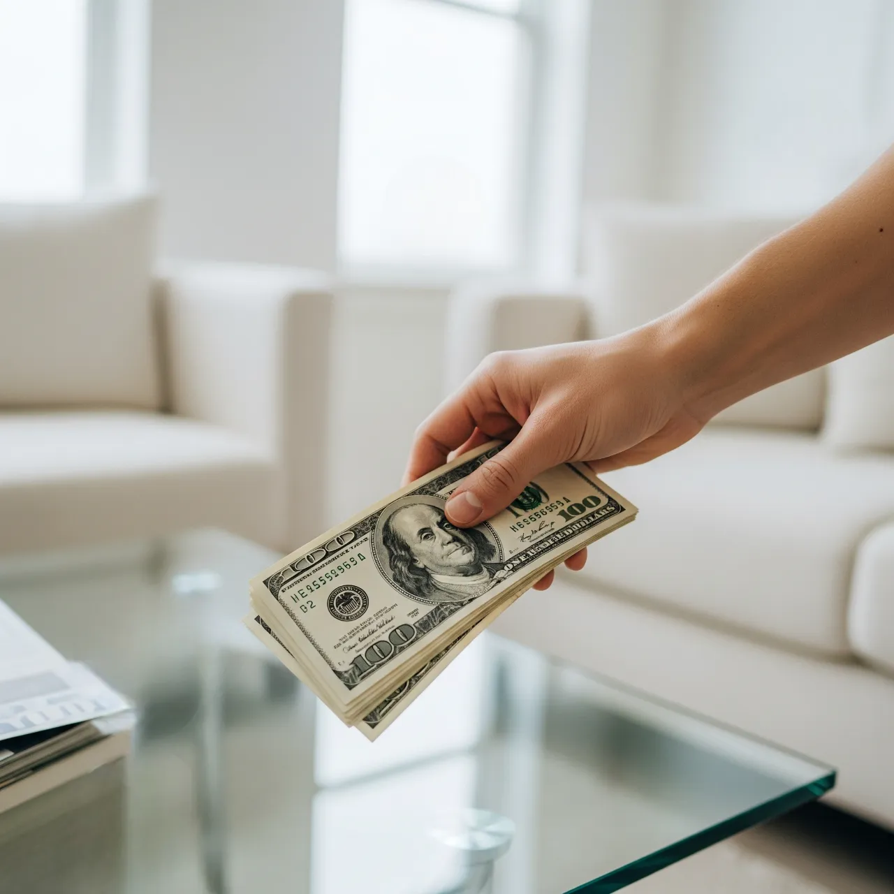 Budgeting for Unexpected Housing Expenses: What Every Renter and Owner Should Know Hand holding dollar bills inside a home