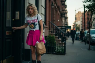 A lady locked out of her New York apartment
