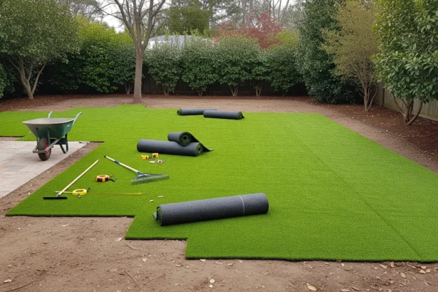 Tools and materials for installing artificial grass at home