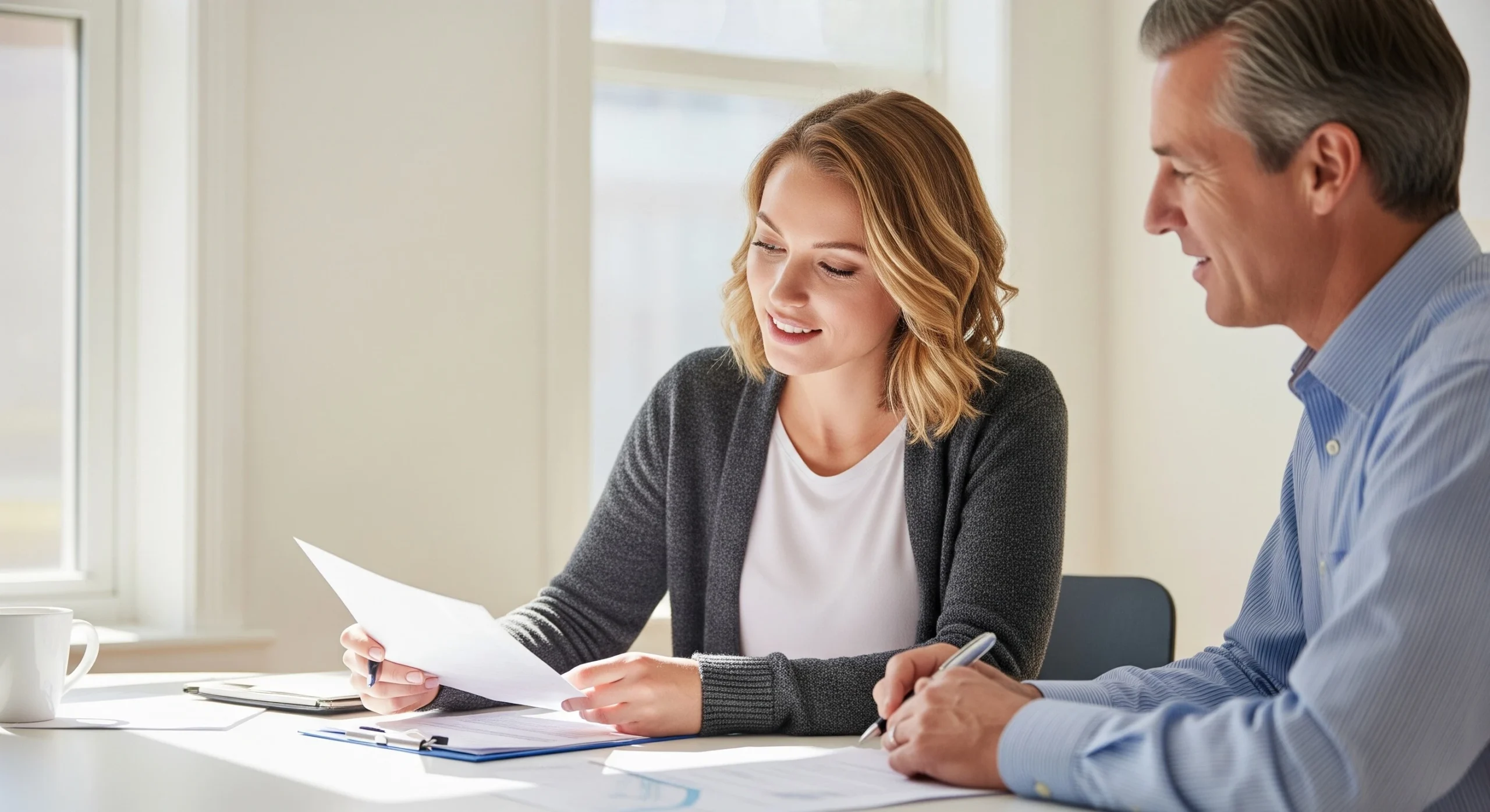 Investor discussing options with a lender