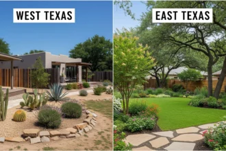 Regional landscaping and roofing for Texas climate