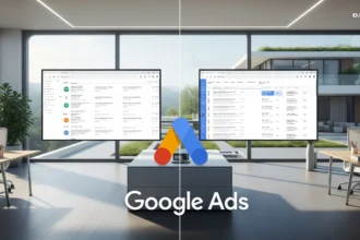 Split-screen comparison of organic vs paid search results