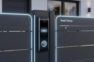 Digital lock overlay on smart fence interface