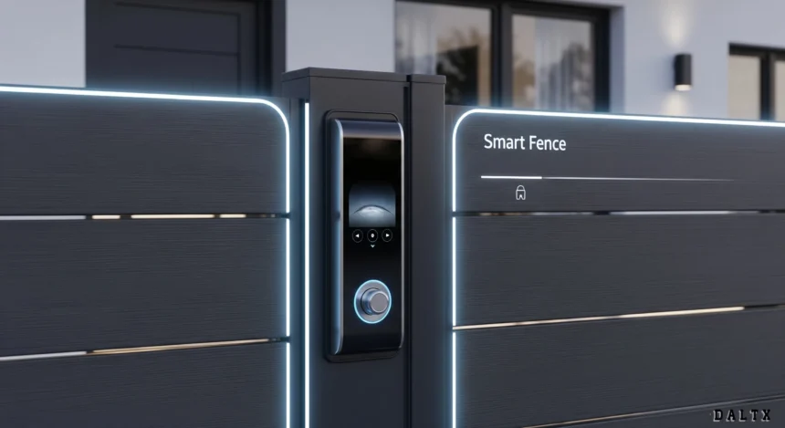 Digital lock overlay on smart fence interface