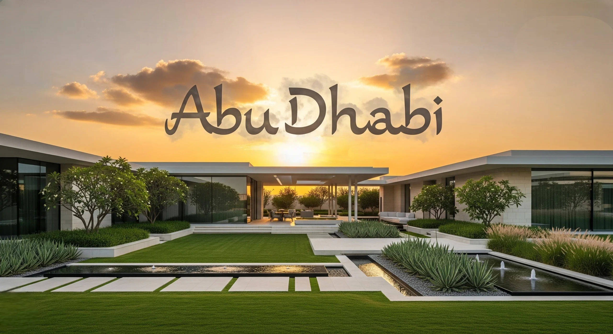 Luxury villa in Abu Dhabi exterior view
