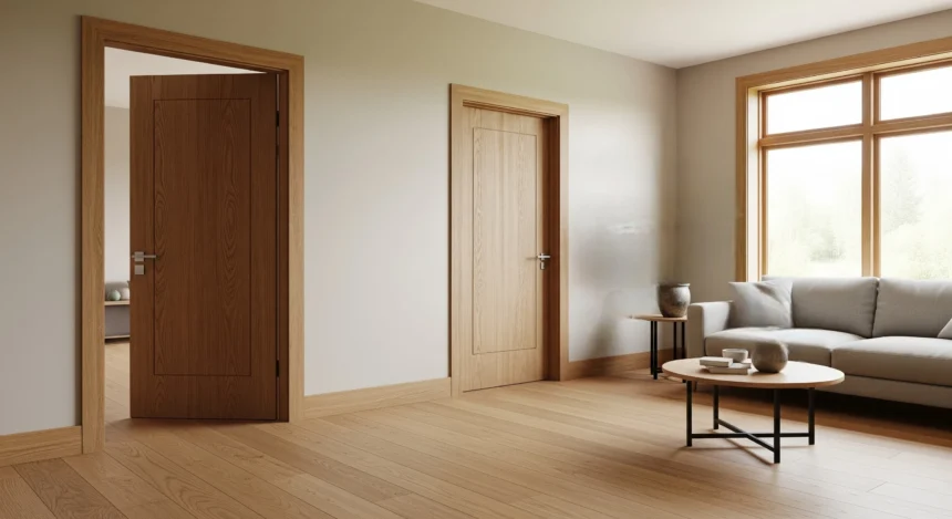Interior featuring matching wood doors and trim