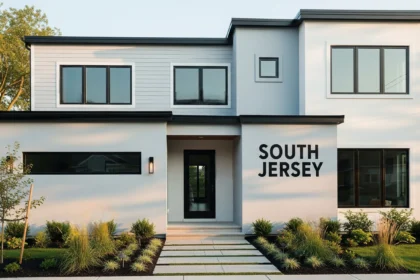 Freshly painted home exterior in South Jersey with neat landscaping