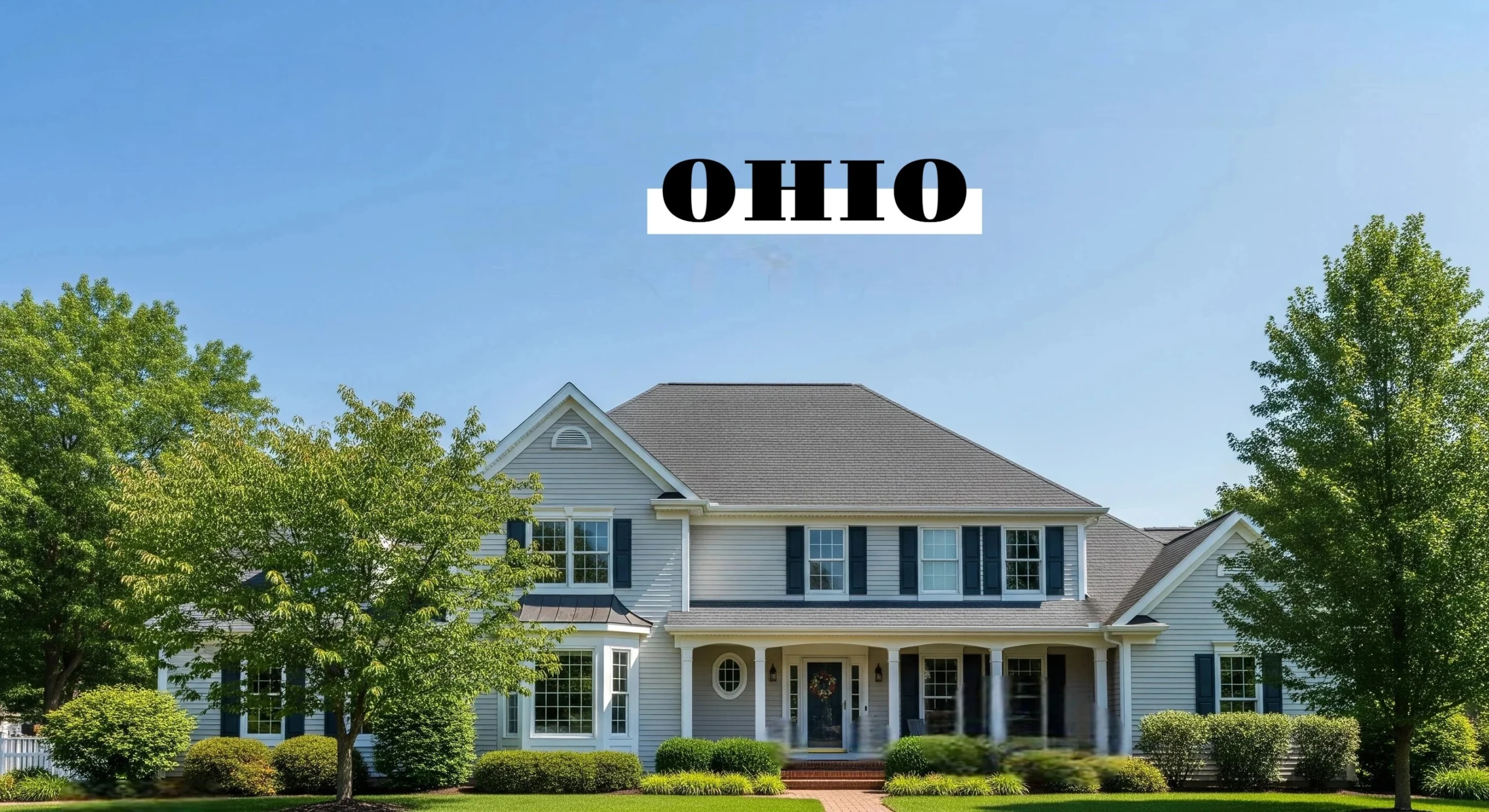Ohio home exterior with clean roof and gutters