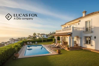 Mediterranean-style villa overlooking the sea in Spain