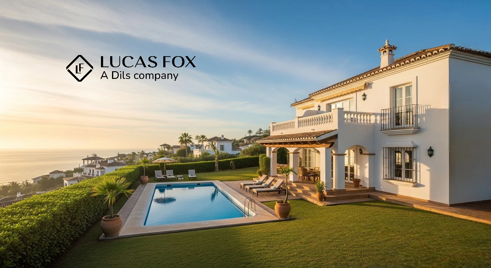 Mediterranean-style villa overlooking the sea in Spain