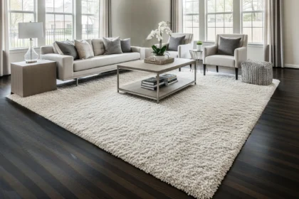 Stylish Dallas living room rug with modern décor