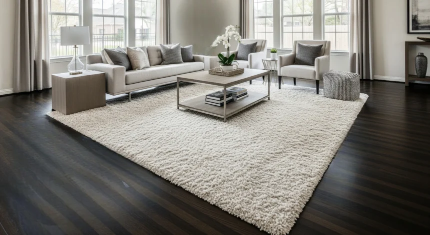 Stylish Dallas living room rug with modern décor
