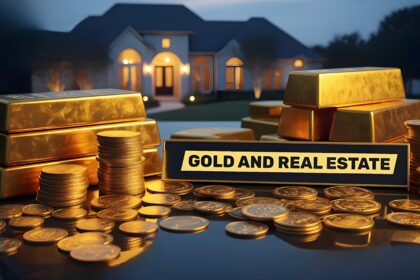 Modern Dallas home and gold coins display