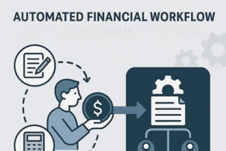 Automated payment workflow showing a simplified transaction path