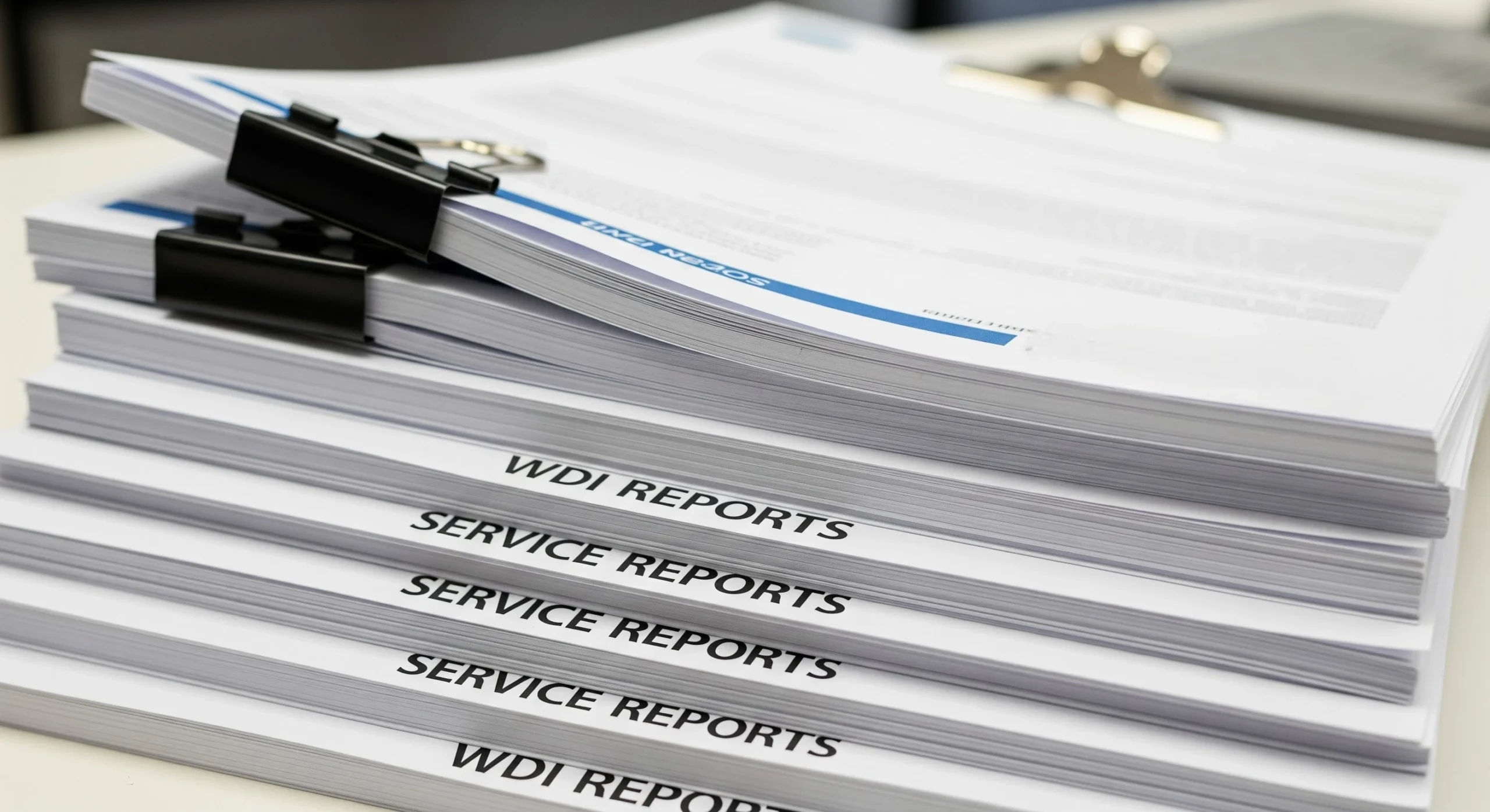 Organized WDI and service reports ready for buyers