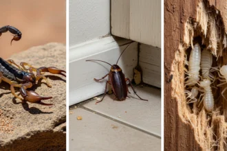 Common Phoenix rental pests including scorpions, cockroaches, and termite damage.