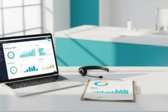 Dental marketing analytics dashboard with KPI charts and appointment schedule