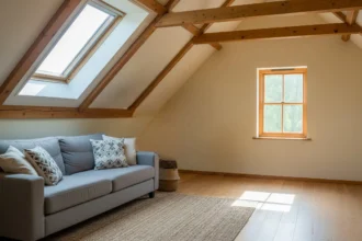 Comfortable upstairs bedroom after attic insulation retrofit improves temperature balance