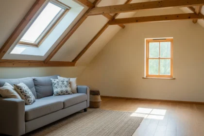 Comfortable upstairs bedroom after attic insulation retrofit improves temperature balance