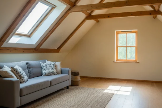 Comfortable upstairs bedroom after attic insulation retrofit improves temperature balance