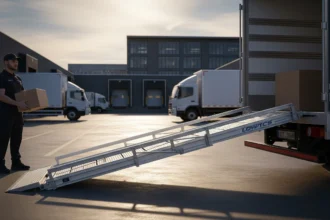 Portable loading ramp delivery for short-term warehouse capacity