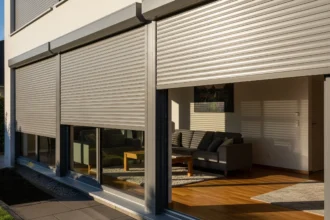Rolling shutters limiting UV exposure to protect furniture and flooring from fading