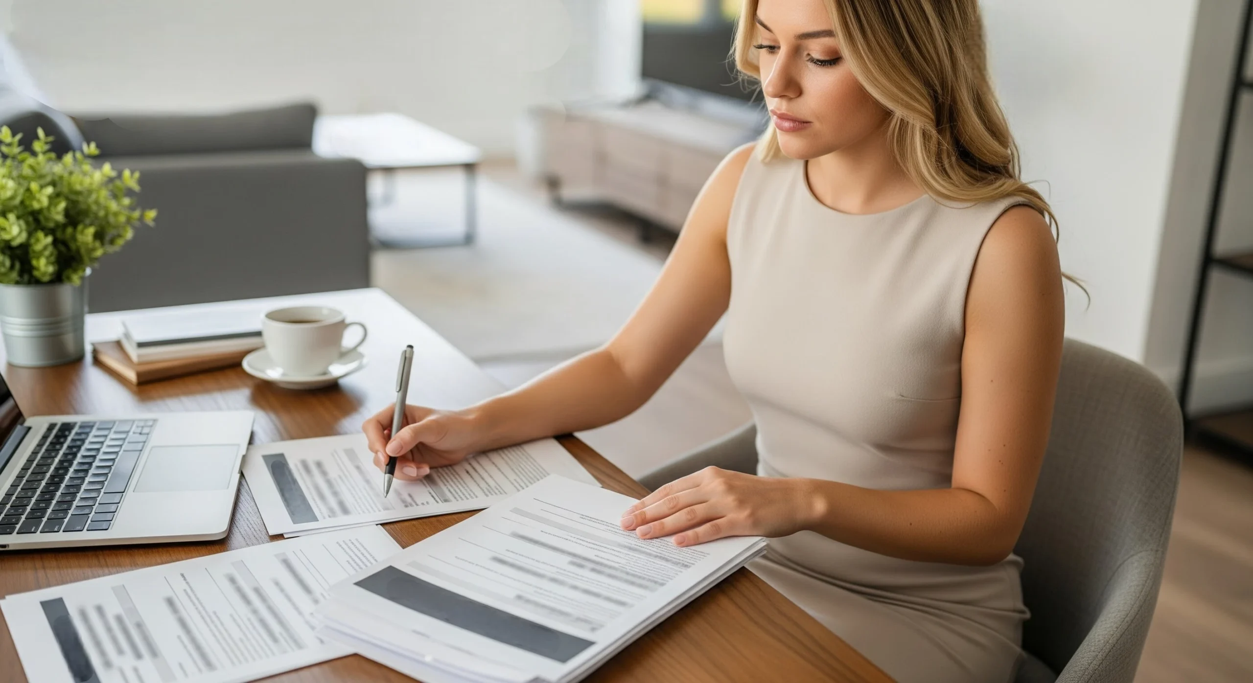 Dallas homeowner reviewing cash-out refinance paperwork to access home equity