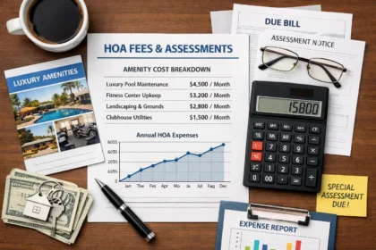 HOA fees and community maintenance costs explained with documents and calculator
