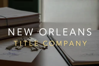 New Orleans French Quarter homes with closing documents and keys on a desk