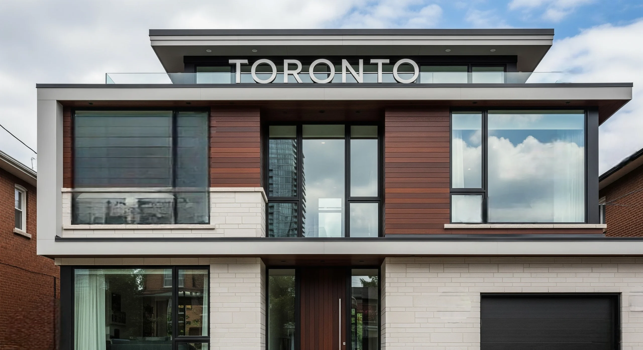 Premium double-pane windows on a modern Toronto home exterior
