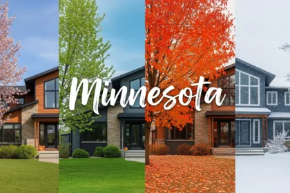 Four-season view of a Minnesota home illustrating seasonal timing for a faster sale
