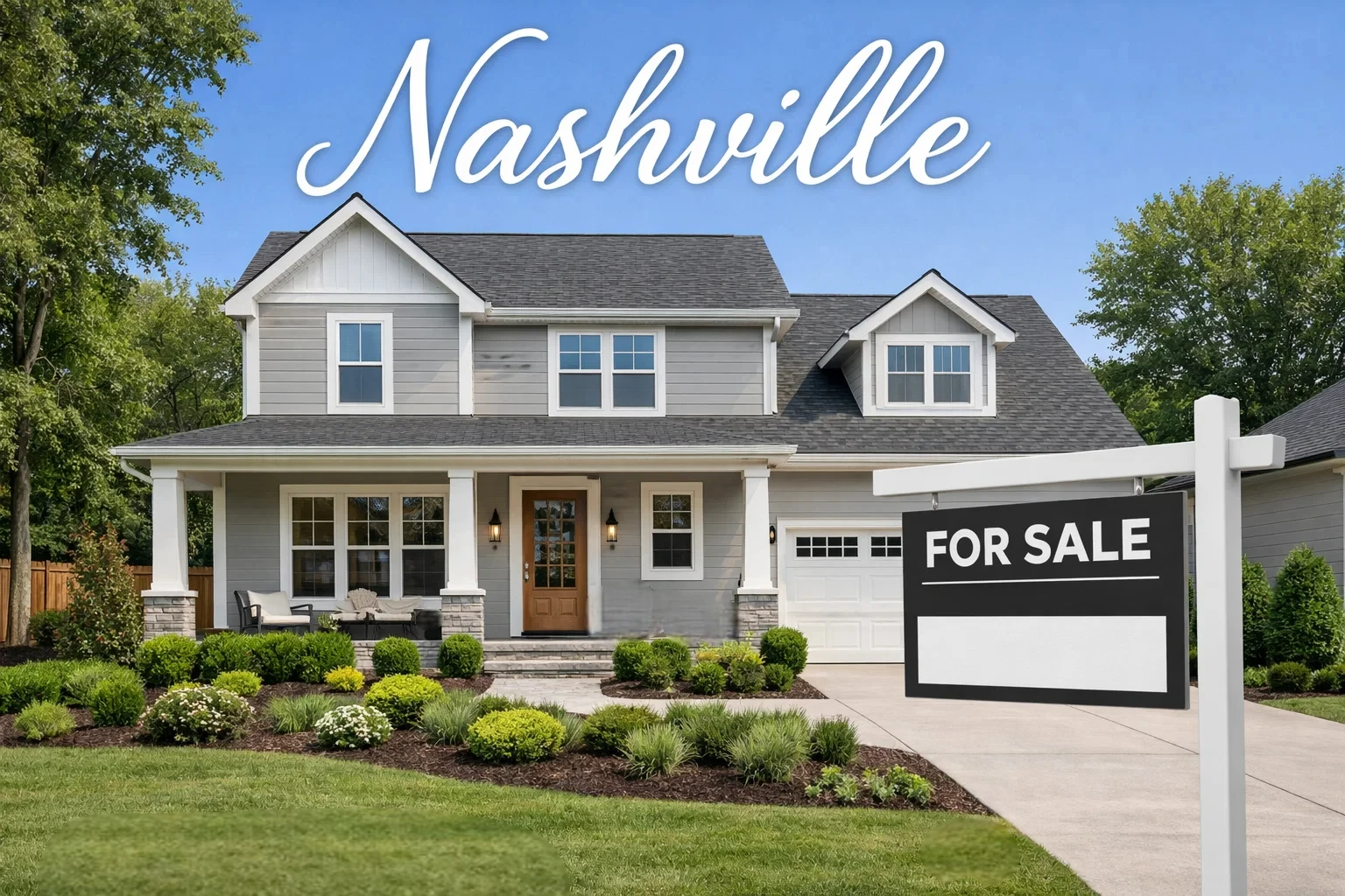 Refreshed Nashville home ready for sale with neutral staging and strong curb appeal