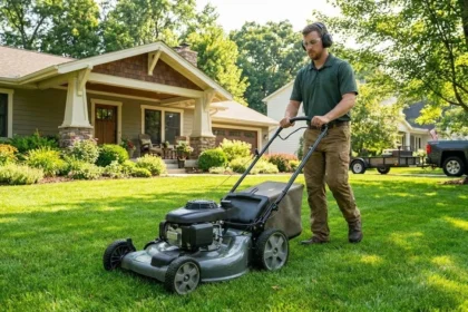 Professional lawn mowing service