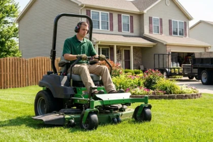 Professional lawn mowing service