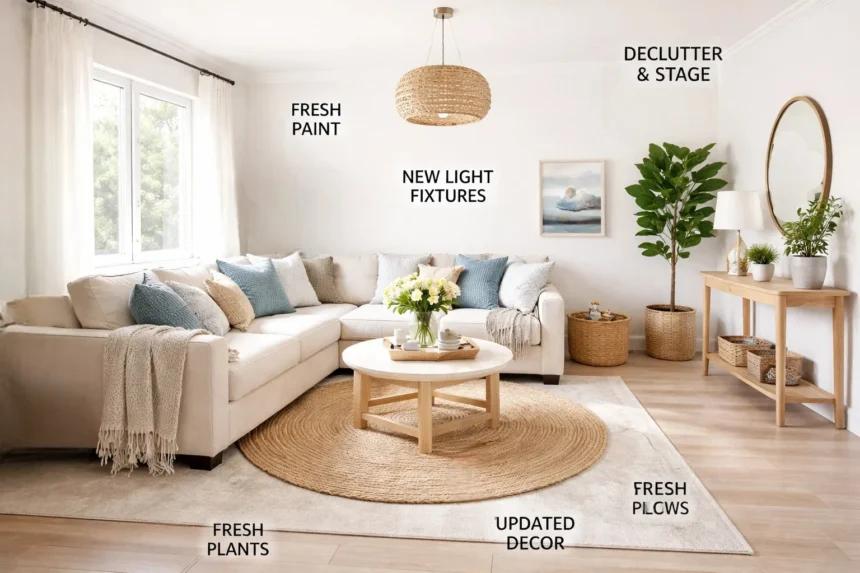 Budget-friendly staging upgrades in a Dallas home