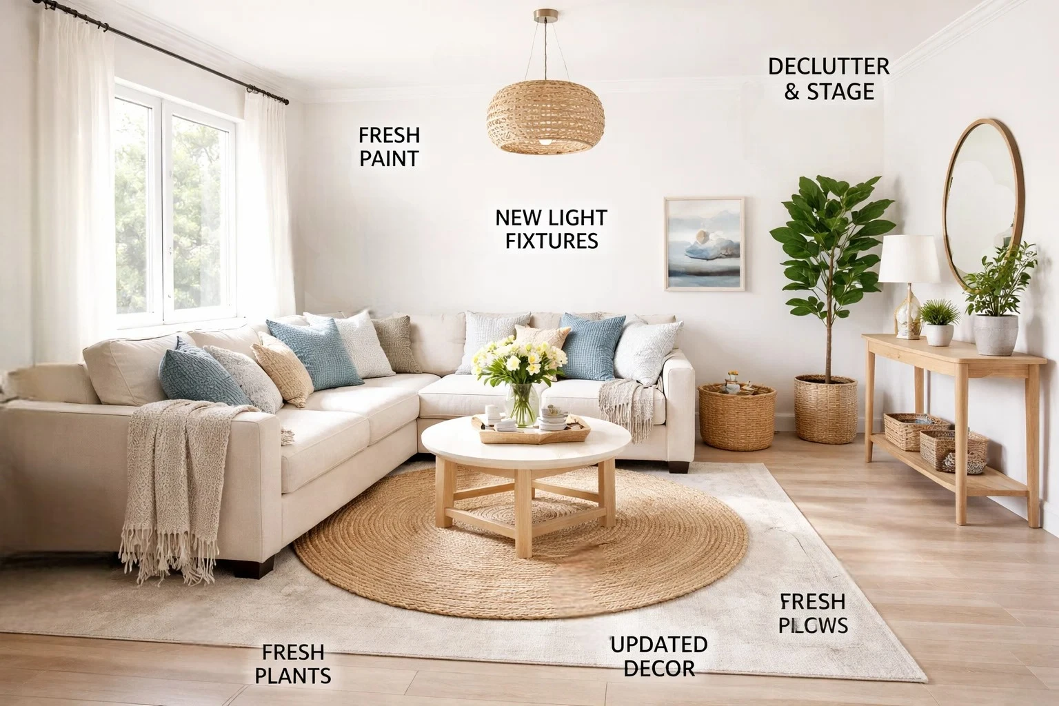 Budget-friendly staging upgrades in a Dallas home