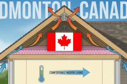 Attic airflow helping regulate indoor temperature in a multi-level home