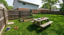 Practical backyard designed for daily life