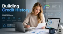 A girl reviewing credit history and budgeting to improve mortgage approval chances