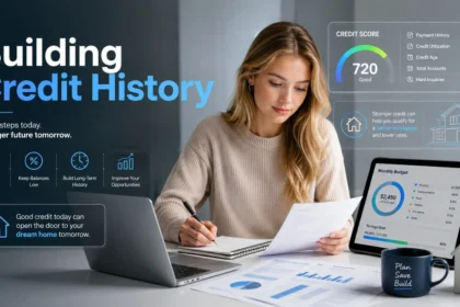 A girl reviewing credit history and budgeting to improve mortgage approval chances