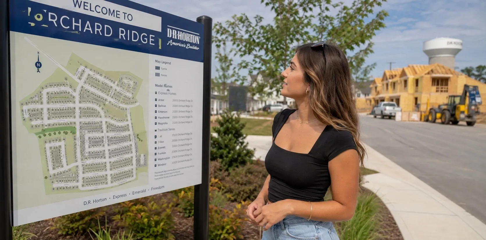 Homebuyer reviewing DFW suburb growth map