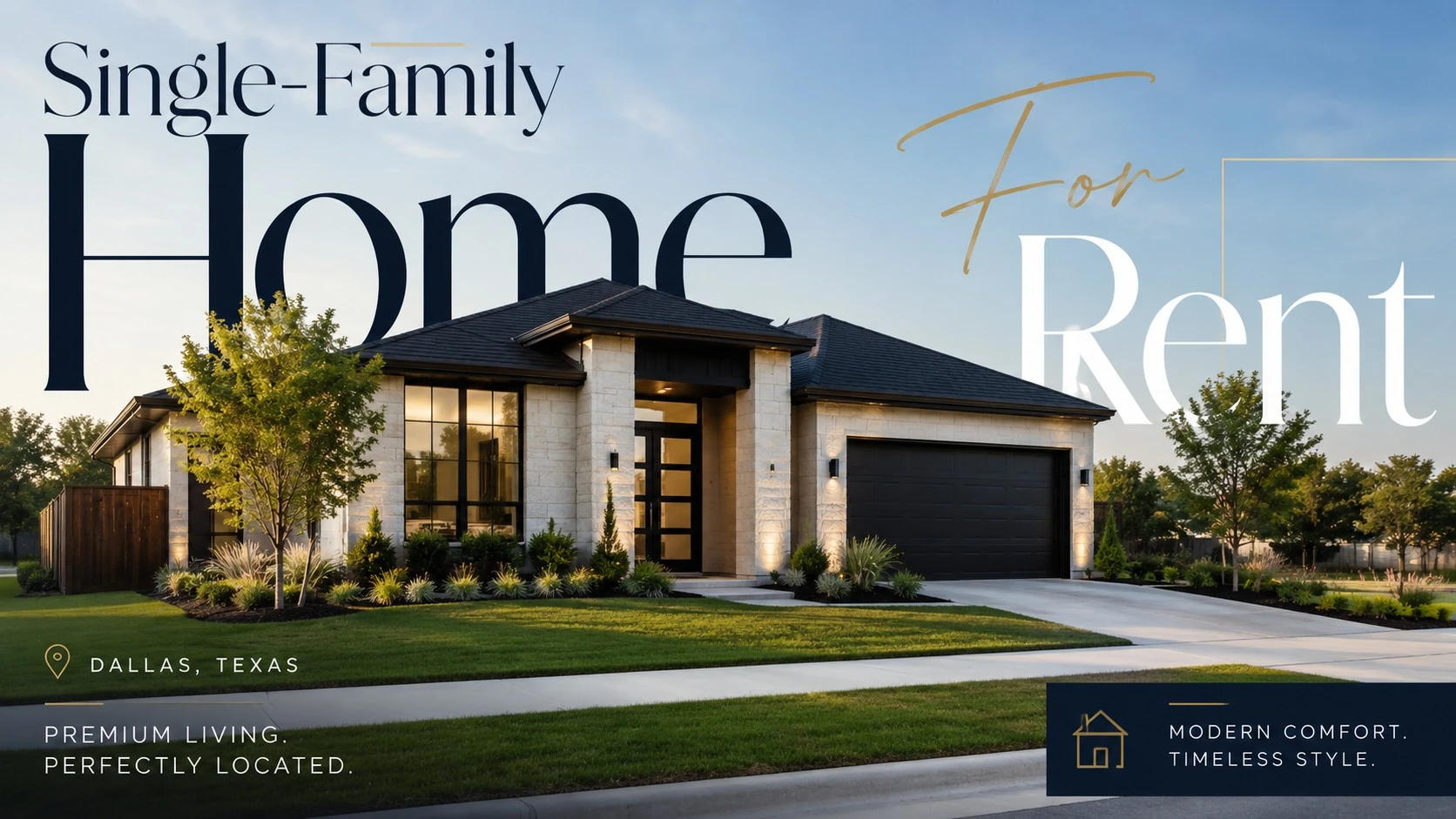 Modern single-family rental home in a Dallas neighborhood