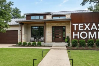 Texas home exterior with fresh landscaping and clean front entry