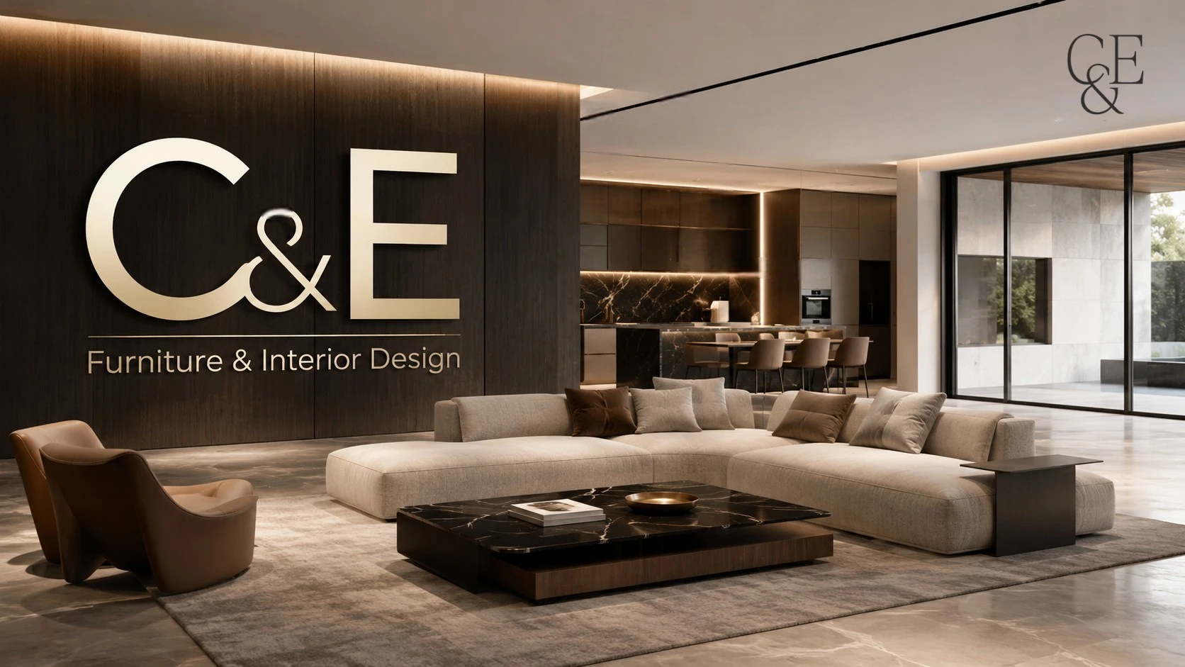 Contemporary living room showing how furniture defines interior design and functionality