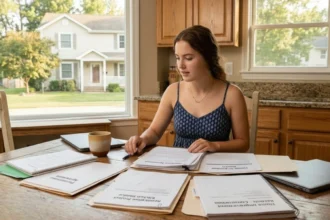 Homeowners reviewing primary residence exclusion documents